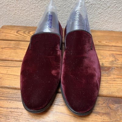 Magnanni mens dorio Venetian velvet grosgrain slip on loafers size 9 burgundy MAGNANNI Dorio Venetian Burgundy Velvet Grosgrain Piping  main image 4