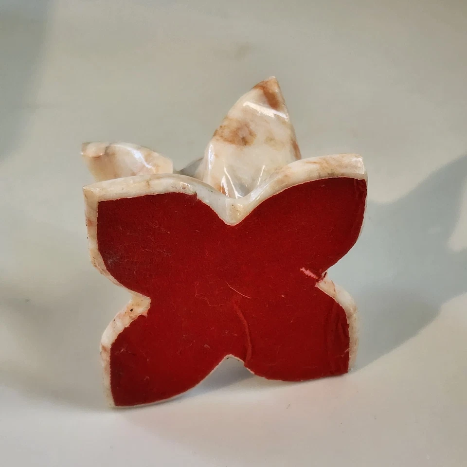 Candelabro cónico vintage tallado a mano con flores de piedra de jabón para candelabro de 3/4" Foto 3 de 4