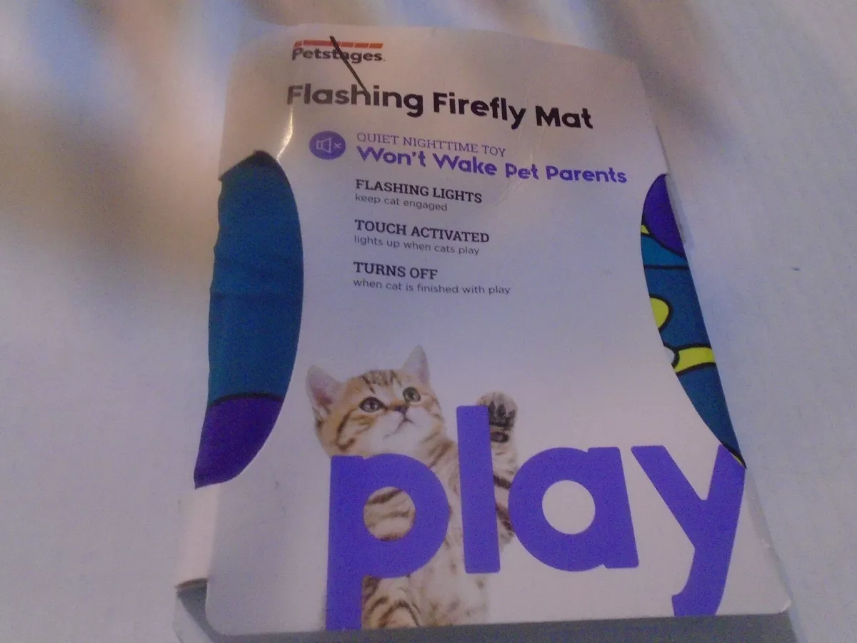 Flashing Firefly Mat Lighting Touch Activated Light Pad Cat Kitten Pets Toy  ja