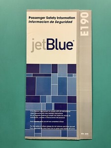 JETBLUE AIRWAYS SAFETY CARD-- E190– 2005