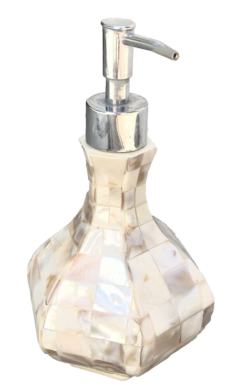 Creative Scents Milano Soap Lotion Dispenser Mother of Pearl ML-76075 Handmade