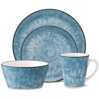 Noritake ColorKraft Azurite 16Pc Dinnerware Set, Service for 4