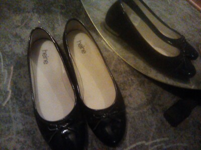   wie neu Heine Damen Ballerinas Schuhe Gr 42 Leder blau marine UVP 69,99 