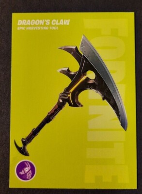 2021 Fortnite Series 3 DRAGON'S CLAW/ICE SCEPTER Epic Harvesting Tool Card #H61