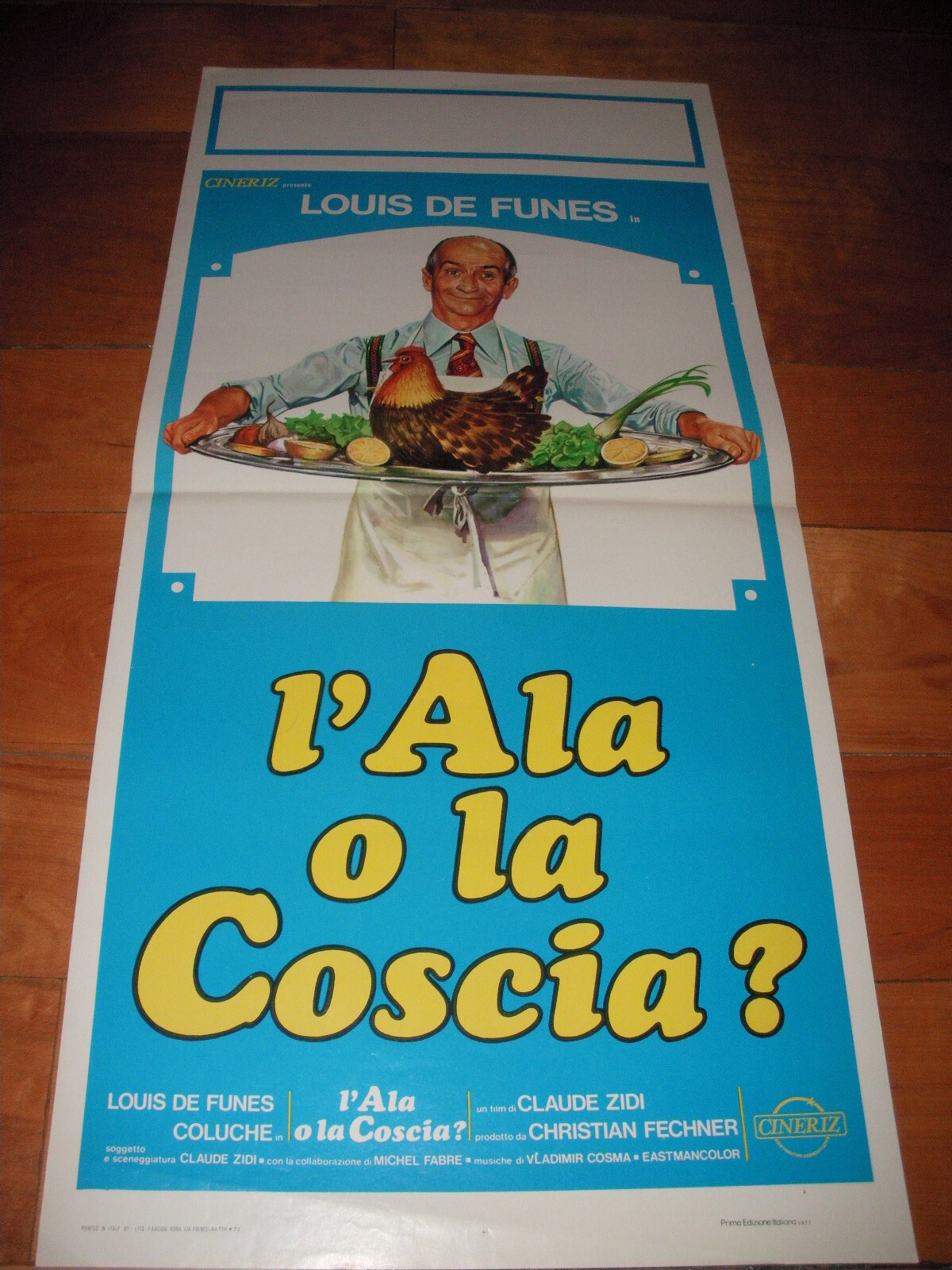 Locandina originale film L'ala o la coscia? (1976) - Regia di Claude Zidi