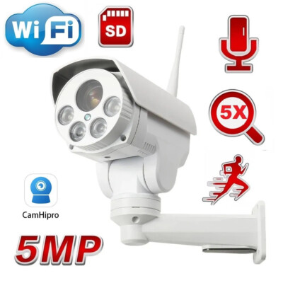 Outdoor waterproof PTZ HD 1920P Wirless WIFI IP camera 5x Optical