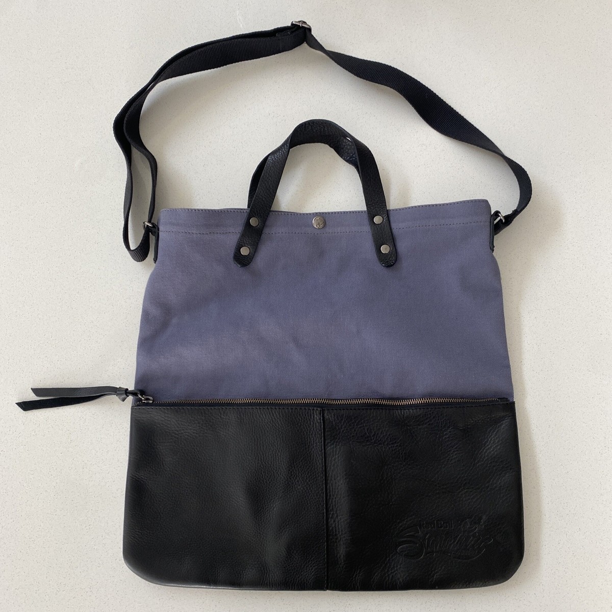 Red Bull Signature Series Collectible Tote Bag Canvas Leather Gray