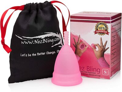 Silicone Menstrual Cup Reusable Period Cup - Tampon & Pad Alternative - Size S