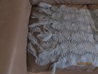Handmade Crochet Shawl/Wrap with Tassel Trim - Blue Shimmer Yarn — photo 2