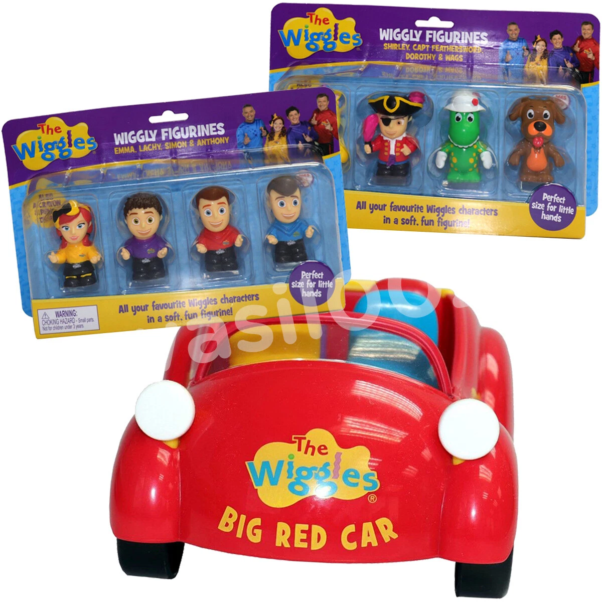 NEW THE WIGGLES WIGGLY FIGURINES BIG RED CAR BUNDLE eBay