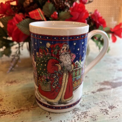 DUNOON FATHER CHRISTMAS MUG 2000 STONEWARE SANTA CLAUSE