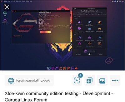 Garuda XFCE Linux Dvd Canada Only LATEST VERSION