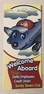 Delta Airlines Sandy’s Savers Club Vintage Brochure  BR17