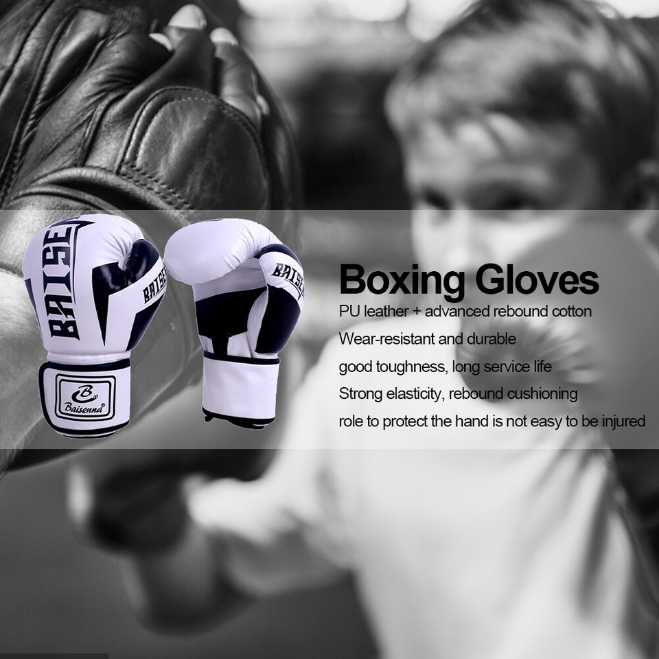  PU Boxing Gloves Wearable Mitts Hand Protector Tear Resistant for