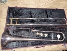 Silver Yamaha YSL-352S Trombone with case  Mouthpiece, Japan, Good Condition