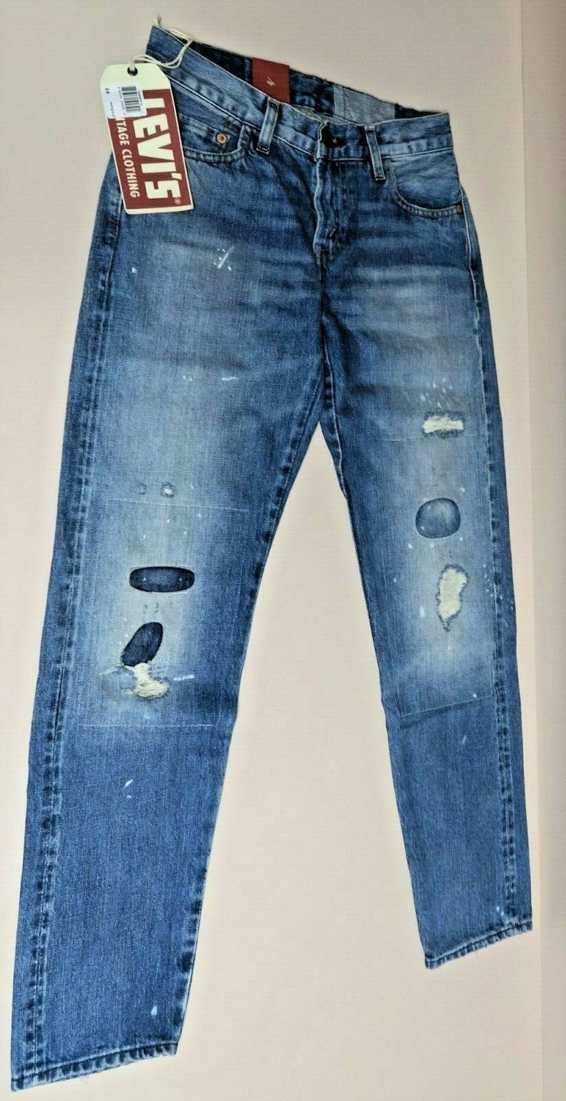 E 505-0217 Distressed Selvedge Jeans 