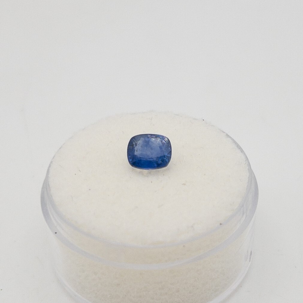 Antique 1920s $2400 .94ct Cushion NO HEAT Natural CERTIFIED Blue Sapphire LOOSE