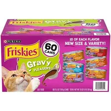 Purina Friskies Gravy Wet Cat Food, Variety Pack (5.5 oz., 60 ct.)