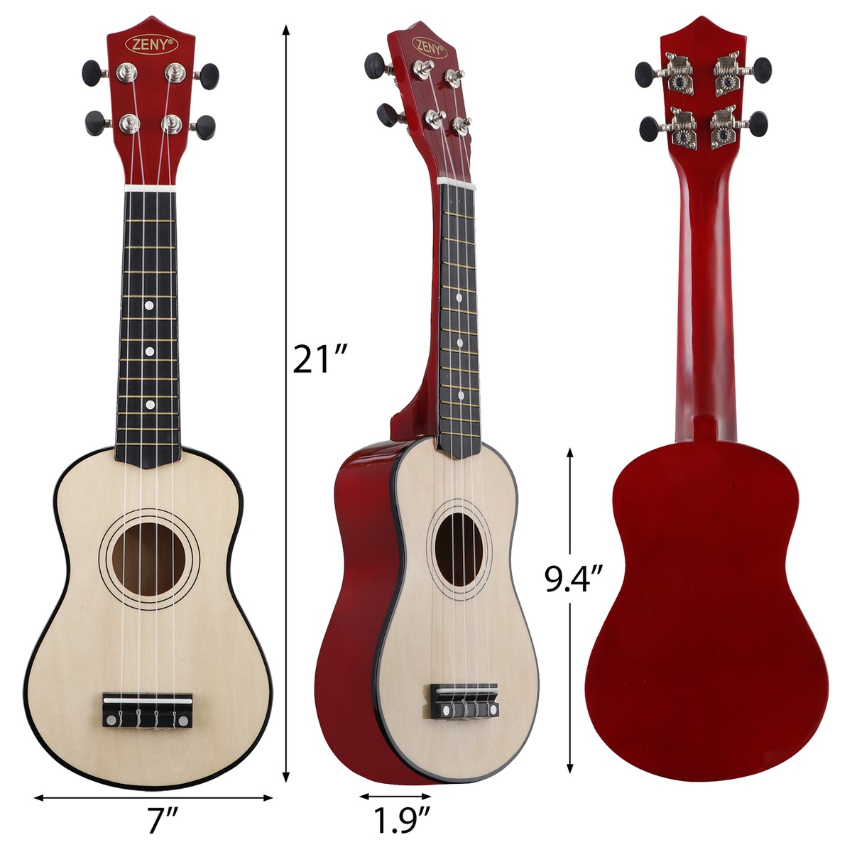 uku.lele ★2 Ukulele For Beginners 21 inch Ukulele w/ Free Gig Bag Strap Nylon
