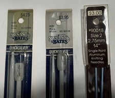 Lot of 3 Sets Knitting Needles Susan Bates Leisure Arts - New - Various Sizes