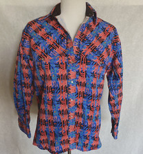 Tru-West ROCKMOUNT Sz M Oversize Ranch Wear Pearl Snap Western Denim Shirt Women