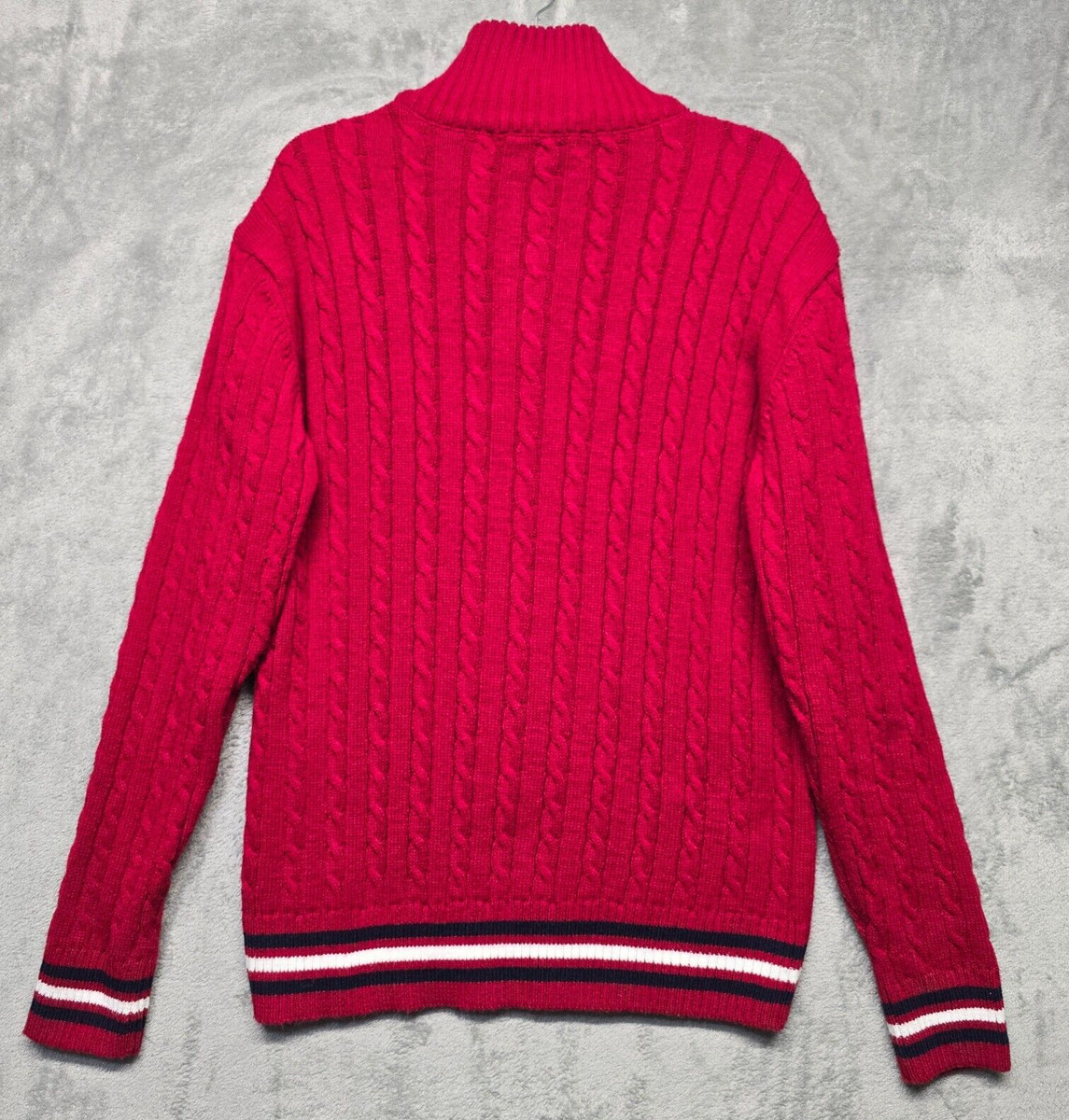 Giorgio Di Mare Yachting Sweater Womens XXL Red Pullover Knit Nautical Preppy View 2