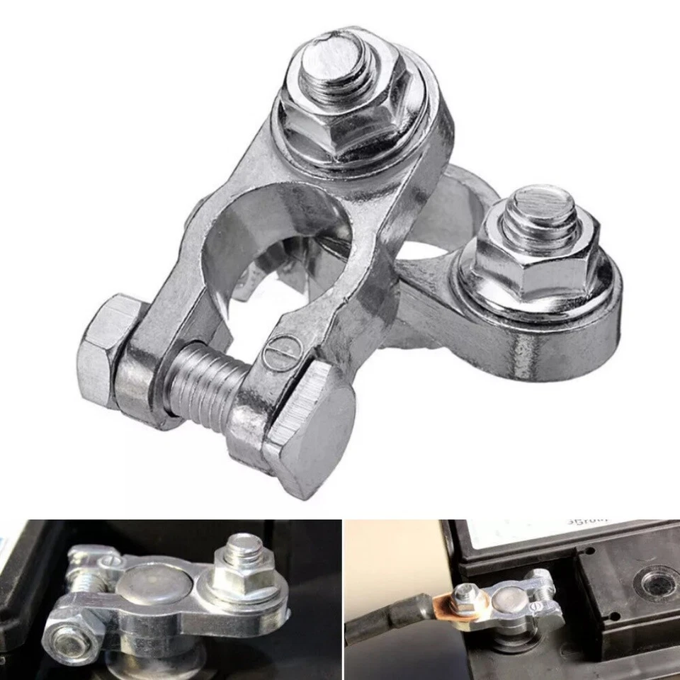 Conector de batería universal para automóvil SUV de 16-18 mm clips de abrazadera de terminal cabezal de pila de zinc Foto 4 de 4