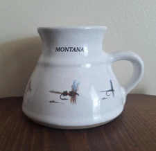 Anglers Expressions Travel Mug Fly Fishing Lure 1991 Artist Mike Stidham Montana
