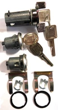 New GM OEM Chrome Ignition/Doors Lock Key Cylinder Set With Logo Keys To Match