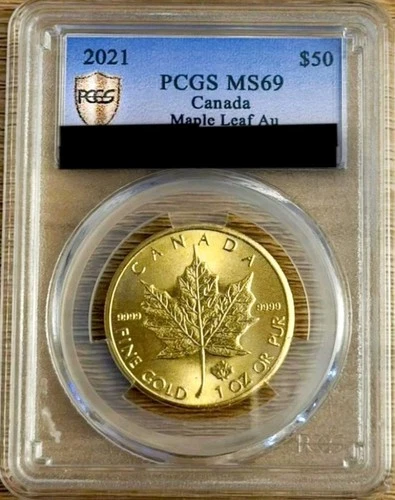 2021 Canadian Gold Maple Leaf 1 oz — photo from the most recent tracked eBay sale