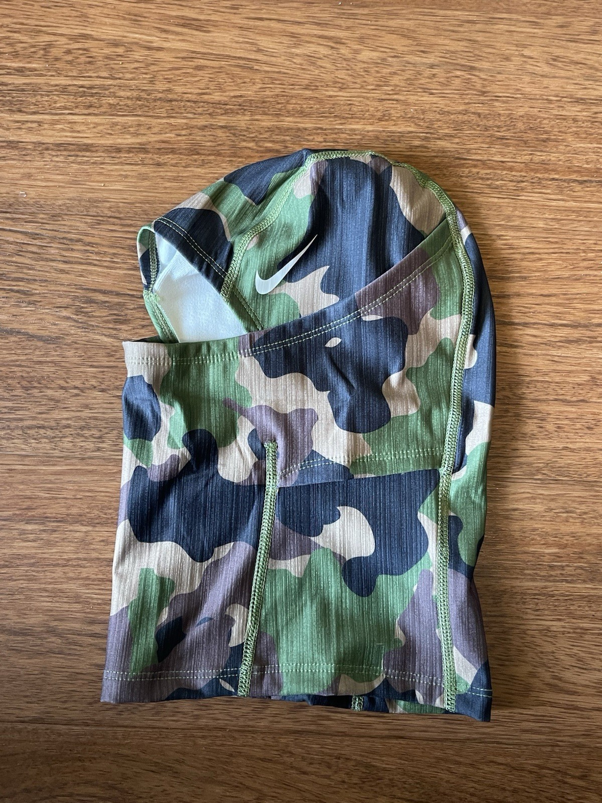 Nike Pro HyperWarm Hood Ski Mask  Balaclava Green Camo thumbnail 2