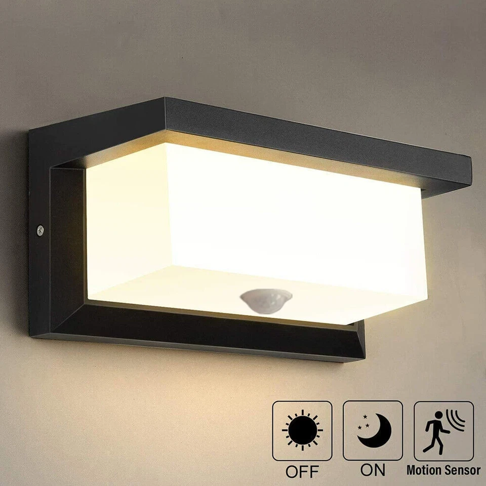 18W LED Außenleuchte mit Bewegungsmelder Wandleuchte Anthrazit Sensor Außenlampe - Bild 2 von 4