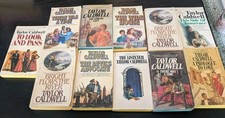 Lot Of 11 Paperback Novels By Taylor Caldwell, Printed 1970s, Romance, Suspense 
