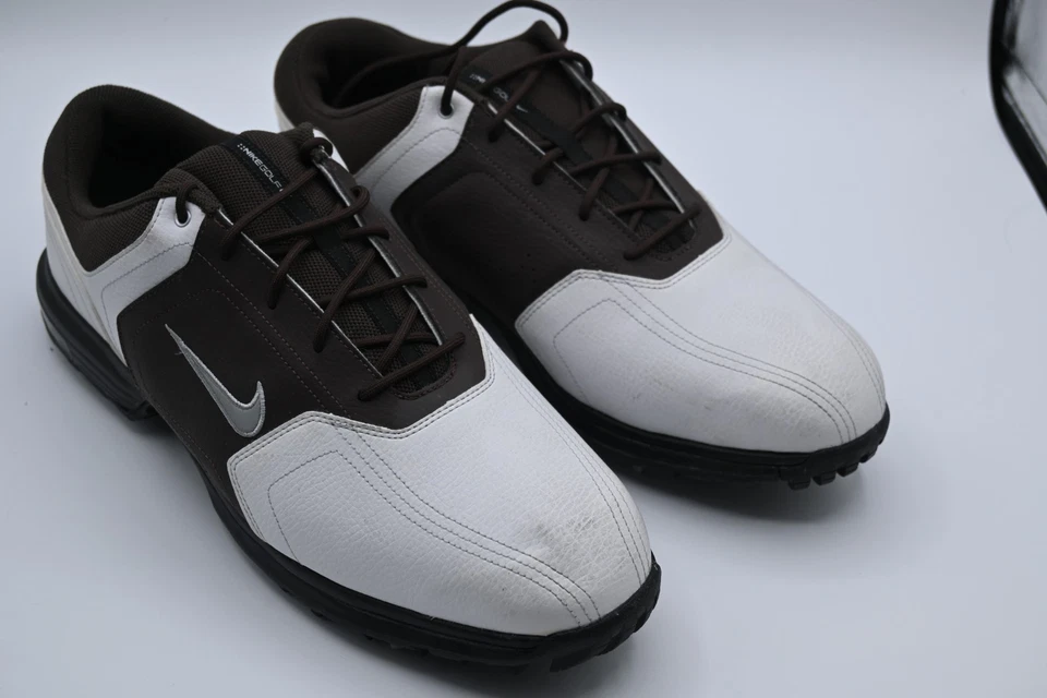Nike Zoom Air Zapatos de Taco de Golf Kempshall Último Blanco y Marrón Hombres Talla 12 EXCELENTE Foto 2 de 4