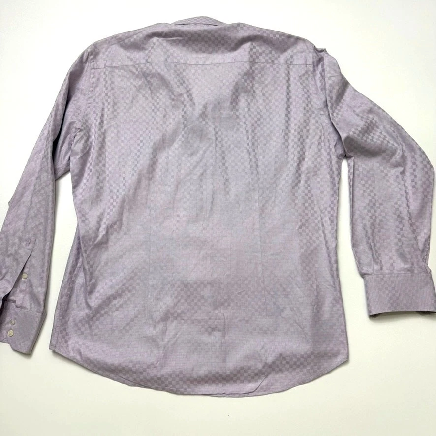 Versace Collezione City Camicia Abito Bottoni Uomo Viola 43 17