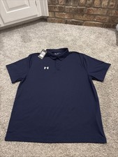 NEW Under Armour Men's Loose Fit Team Performance Polo Navy Blue NWT MSRP 55