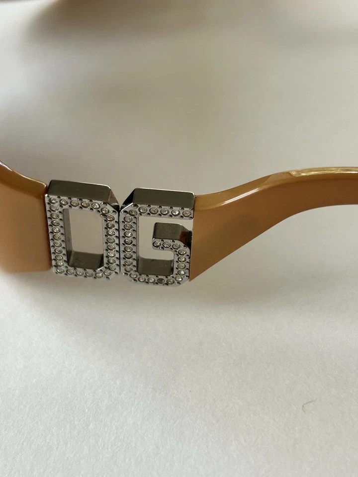 Gafas de sol Dolce & Gabbana Y2K Shield con logotipo de cristal D&G 100 % auténticas Foto 4 de 4