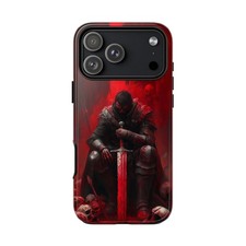 For iPhone / Galaxy / Pixel Knight Fallen Skulls Red Phone Case