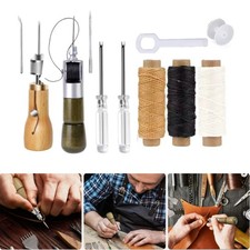 Leather Sewing Kit Awl Hand Stitching Waxed Thread For Leathercraft Shoes Repair