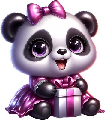Bunte niedliche Cartoon Panda Wandkunst Schlafzimmer Laptop Vinyl Aufkleber Abziehbild 6 Größen
