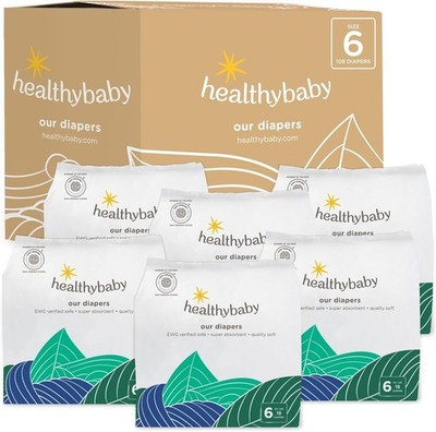 Healthybaby Our Diapers Microbiome-Friendly Diaper - Size 6 (32+ lbs), 108 Count