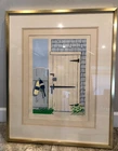 Eric Holch "Side Door" serigraph hand signed titled #'d 21"x15" frd 32.75"x26.2"