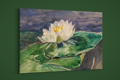 John La Farge - Water Lily - Art Print on Paper or Canvas