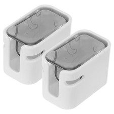 2 Pcs Modern Wall Toothbrush Holder Family Mounted Holders for Bathrooms