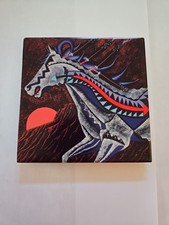 Sunset Run Bill Rabbit "Master Artist" Painted Tile Cherokee Census #CO18530