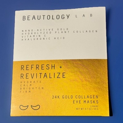 Beautology Lab 24k Gold Collagen (2 Pairs) Hydrating Under Eye Patches New
