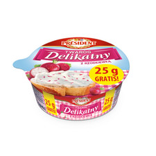 5902409705027 President Twar&oacute;g Delikatny z rzodkiewk 150g+25g Lactalis Polska S
