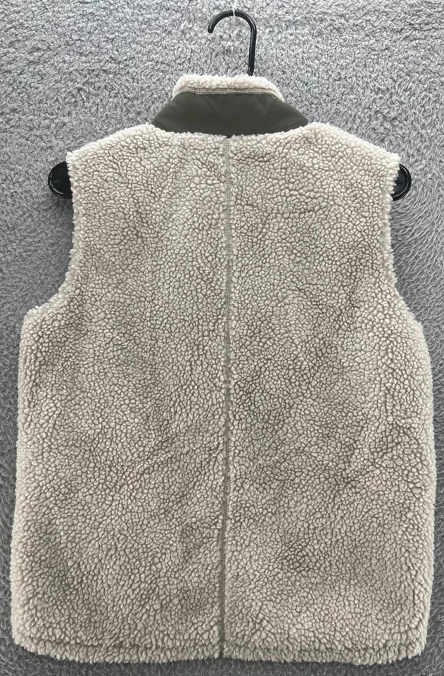Patagonia Boys XL (14) Retro Pile Sherpa Fleece Vest Tan/Brown Zip-Up Warm Lined - Image 2 of 4