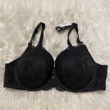 Torrid 40B Bra Black 360 Back Smoothing Push Up T Shirt Underwire Back Close NWT