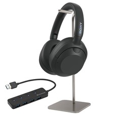 Sony WHULT900N-B ULT Noise Cancelling Headphones USB Hub Bundle Black 